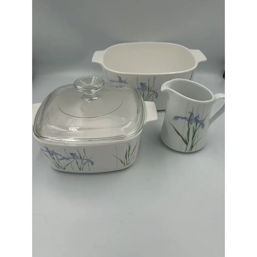 Corning Ware Iris set